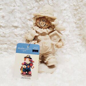 6" Main Stays Crafts "Ready to Paint" Scarecrow Birdhouse Birds Resin Figurine